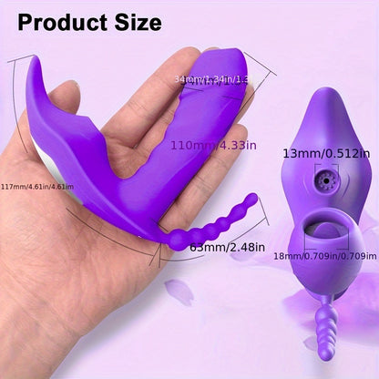 Wearable 3 In 1 APP Dildo Vibrator With Vacuum Vagina Clitoris Stimulator
