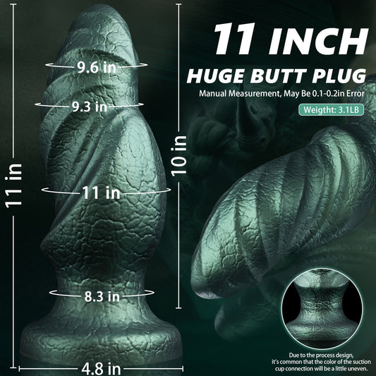11.02inch Monster Dildo, 3.46inch Massive Dildos With Big Knot