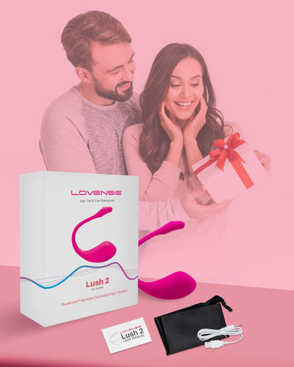 LOVENSE Lush 2 Remote Vibrator with App, Long Distance Remote Controlled G-spot Stimulator Egg Vibrators Bluetooth Adult Sex Toys & Games Powerful Vibrations for Women Couples Discreet Pleasure