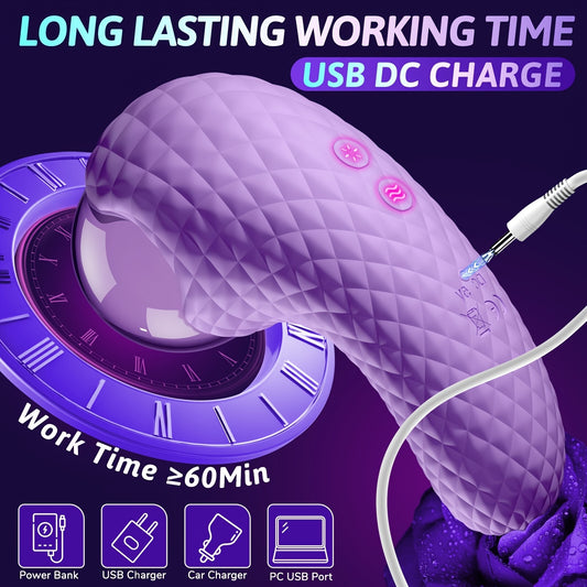 Rechargeable Electric Pulse Vibrator Wand - 10 Modes 500mAh Lithium Battery