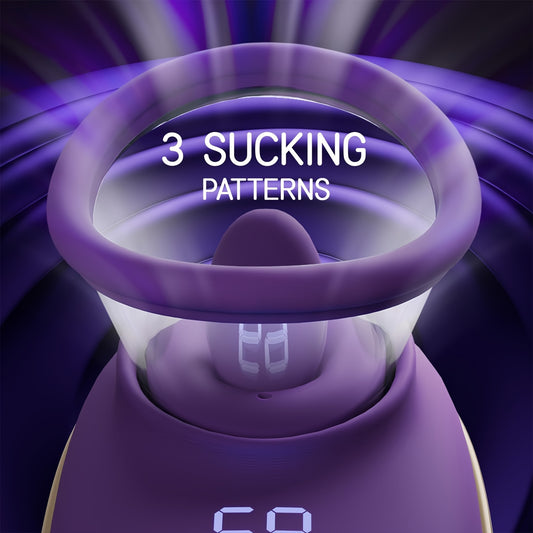 Sucking Clitoral Vibrator with 3 Sucking 9 Tongue Licking