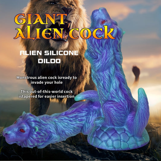 Blue Lion Dildo Thick Black Dildo