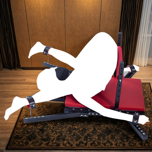 Obedience Bench with Handcuffs, Ankle Cuffs, Collar