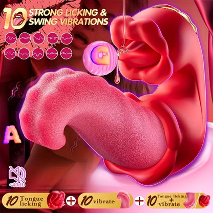 Female Stimulator with 10 Licking & Vibrating Modes