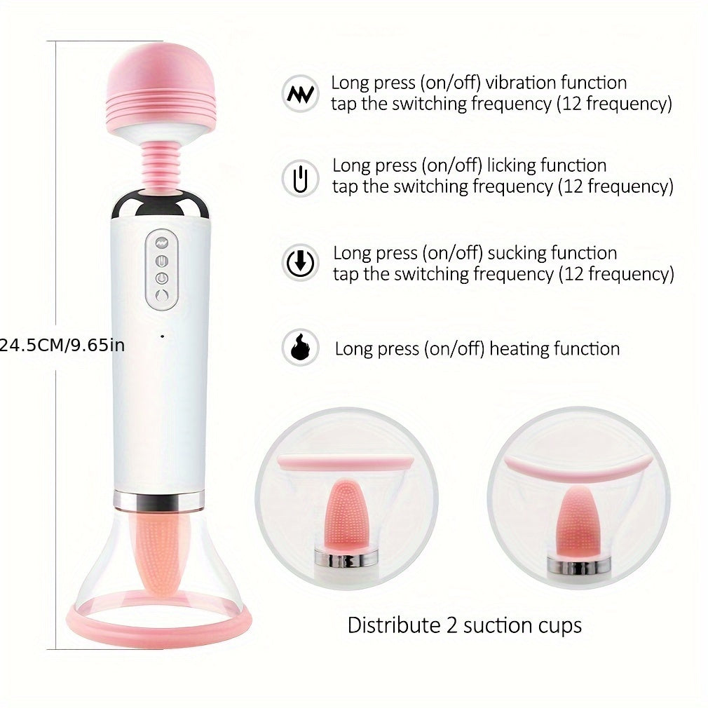 2-in-1 Massage Wand Clitoris Stimulator