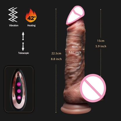 Realistic Dildo Vibration Penis Telescopic Dick Penetration