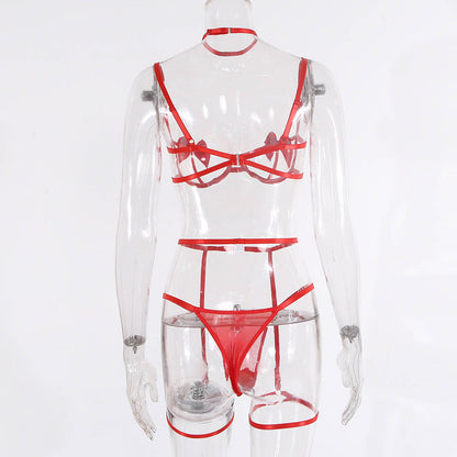 Women Sexy Lingerie Set Bowknot Bralette Adjustable Straps