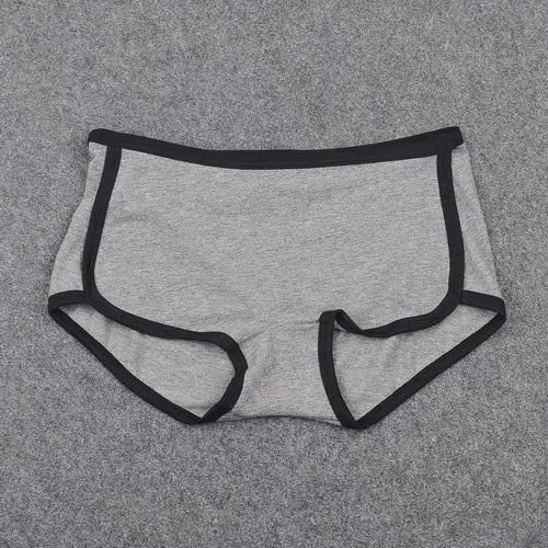 2pcs Set Comfortable Underwear Women Cotton Boyshort Briefs