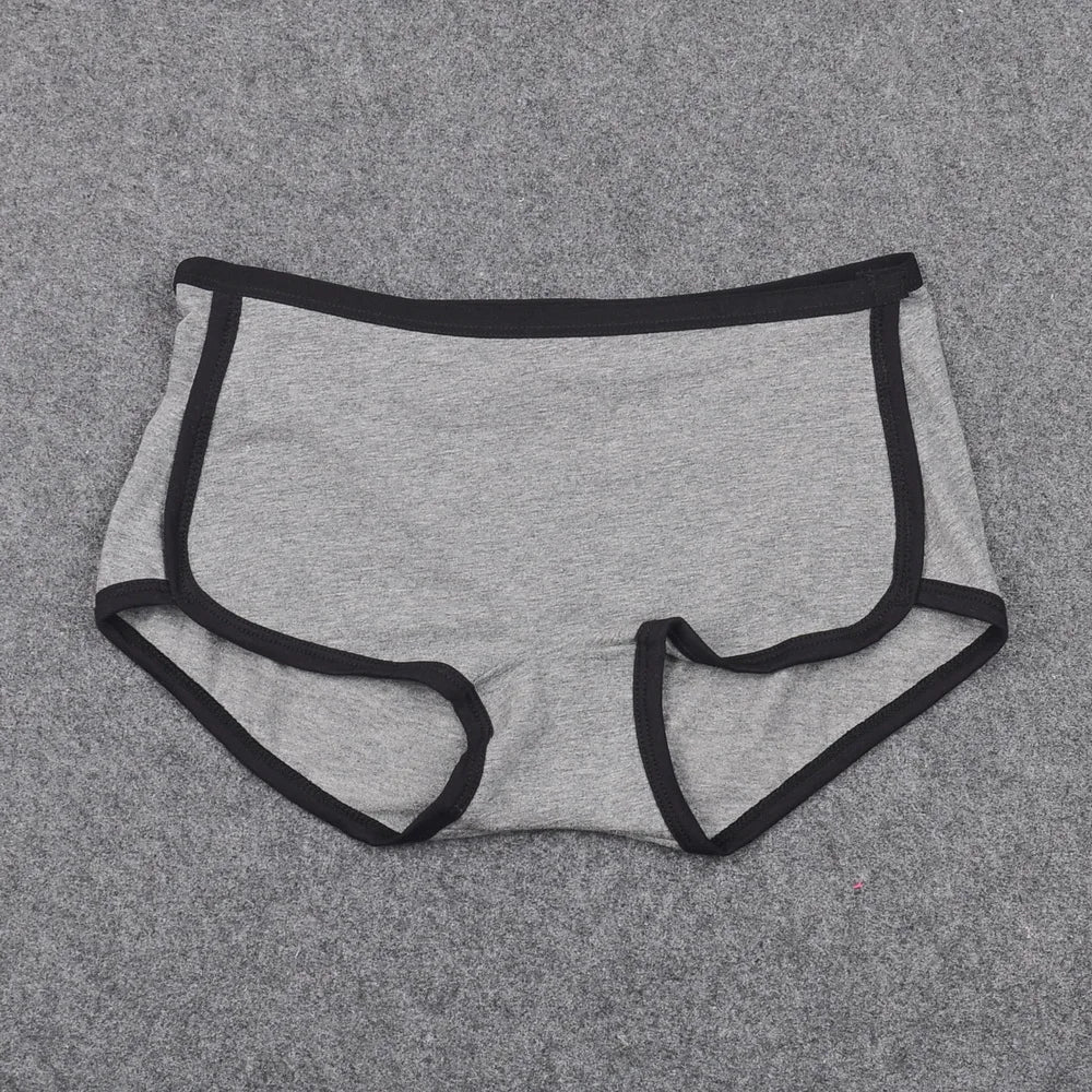 2pcs Set Comfortable Underwear Women Cotton Boyshort Briefs