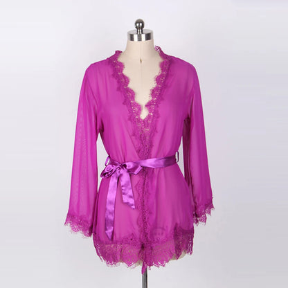 Sleepwear Women Lace Babydoll Erotic Sexy Lingerie Pajamas