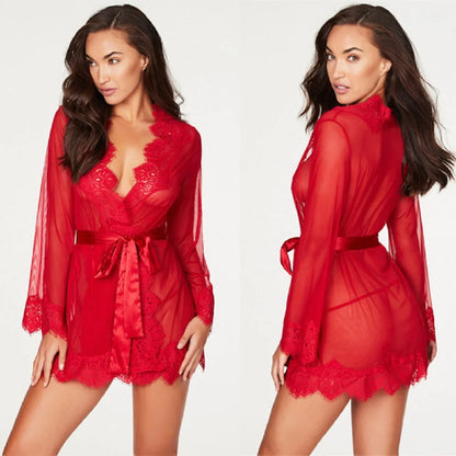 Sleepwear Women Lace Babydoll Erotic Sexy Lingerie Pajamas
