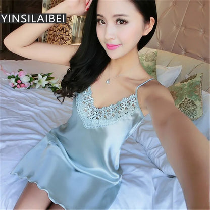 Sleeveless Strap New In Women's Silky Slip Sleepwear Faux Silk