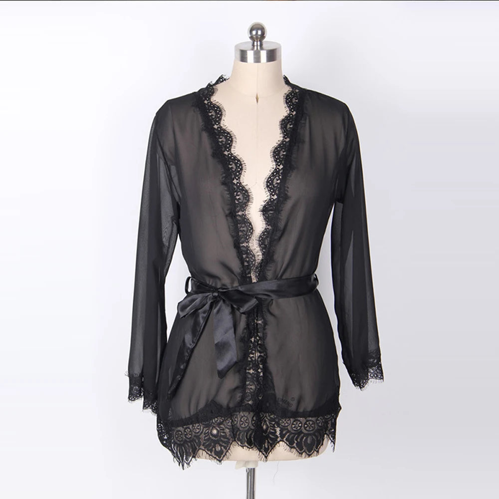 Sleepwear Women Lace Babydoll Erotic Sexy Lingerie Pajamas