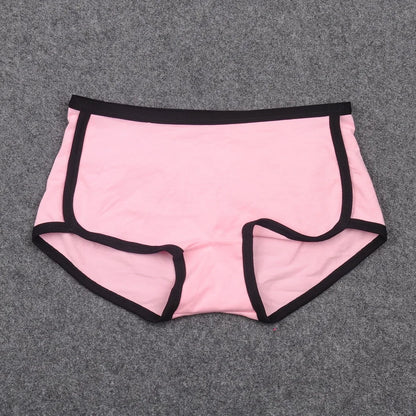 2pcs Set Comfortable Underwear Women Cotton Boyshort Briefs