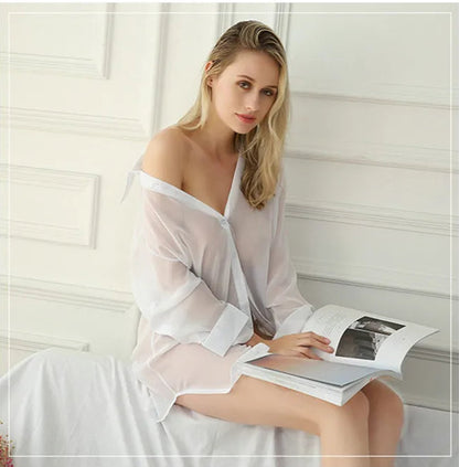 Classic Sexy Chiffon Lingerie Blouse
