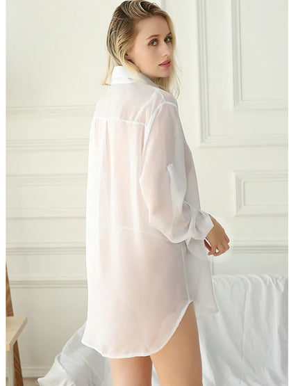 Classic Sexy Chiffon Lingerie Blouse