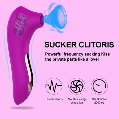 Powerful Clit Sucking Vibrator for Women Nipple Clitoris Sucker Stimulator