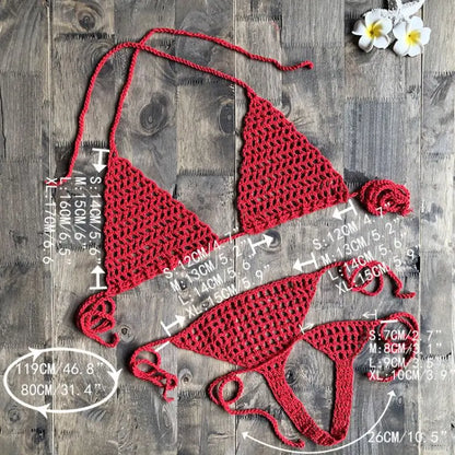 Handmade Crochet Micro Bikini G Thong