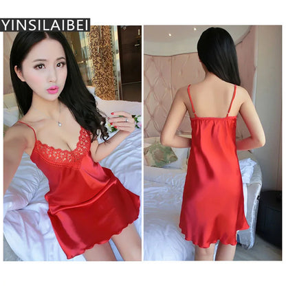 Sleeveless Strap New In Women's Silky Slip Sleepwear Faux Silk