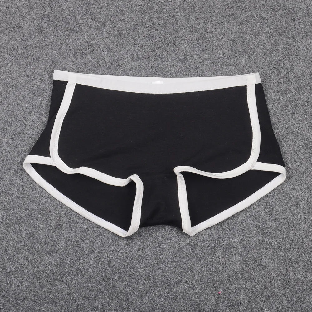 2pcs Set Comfortable Underwear Women Cotton Boyshort Briefs