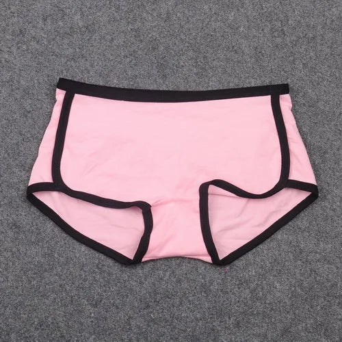2pcs Set Comfortable Underwear Women Cotton Boyshort Briefs