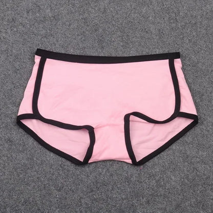 2pcs Set Comfortable Underwear Women Cotton Boyshort Briefs
