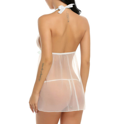 Ladies Lace Sexy Sling Nightdress Sheer