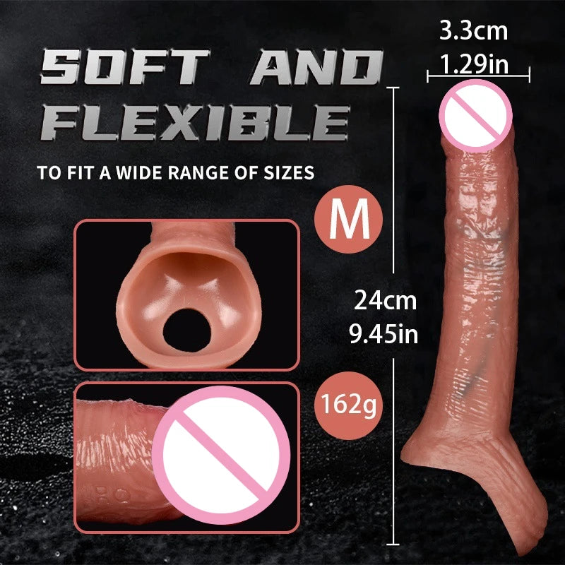 Penis Cock Sleeve Male Sex Toy Penis Enlarger Extender