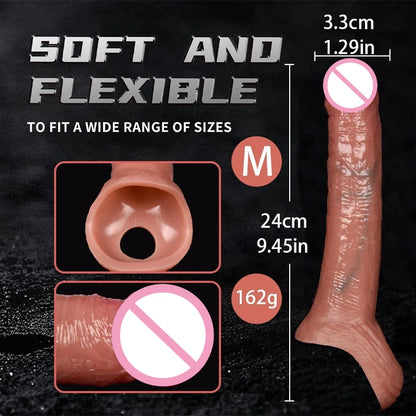 Penis Cock Sleeve Male Sex Toy Penis Enlarger Extender