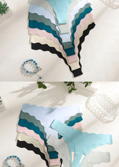 FINETOO 4Pcs Women's Sexy Panties Ice Silk Satin