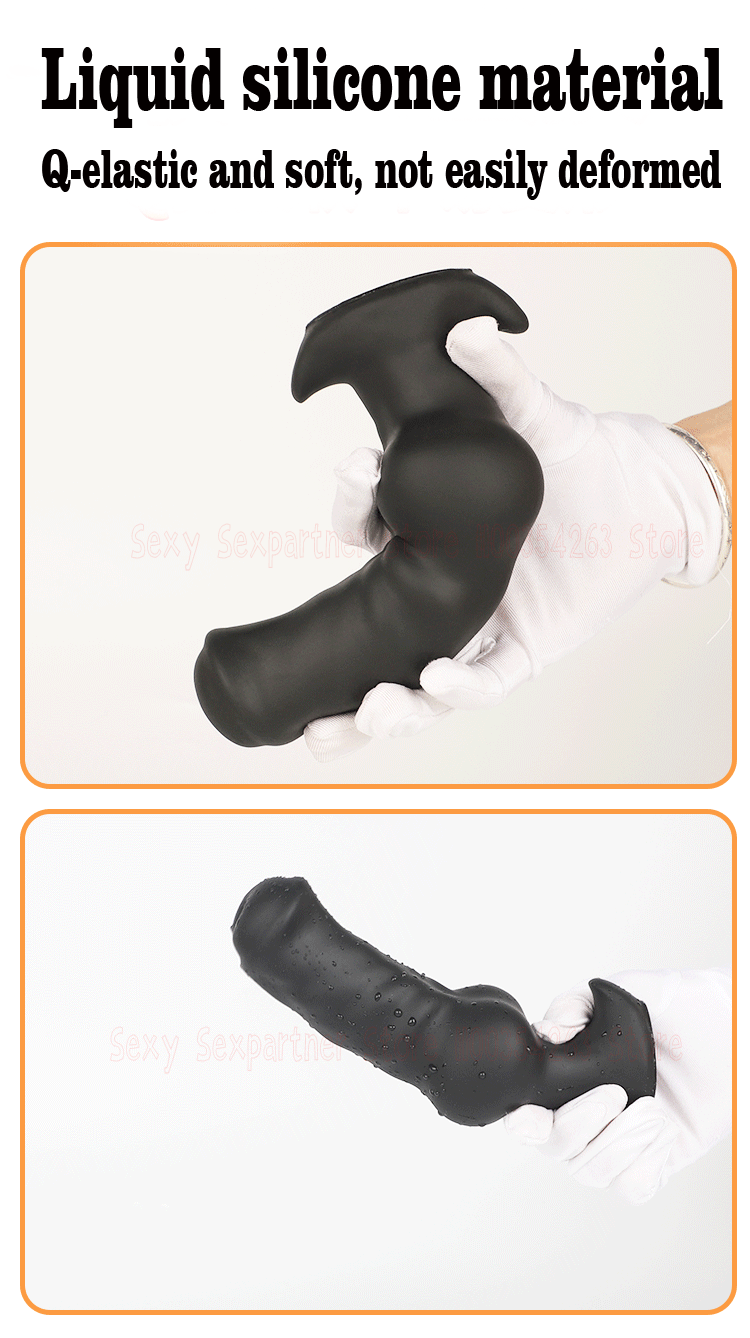 Silicone Dog Dildo Soft Big ButtPlug Stimulation Animal Dildo