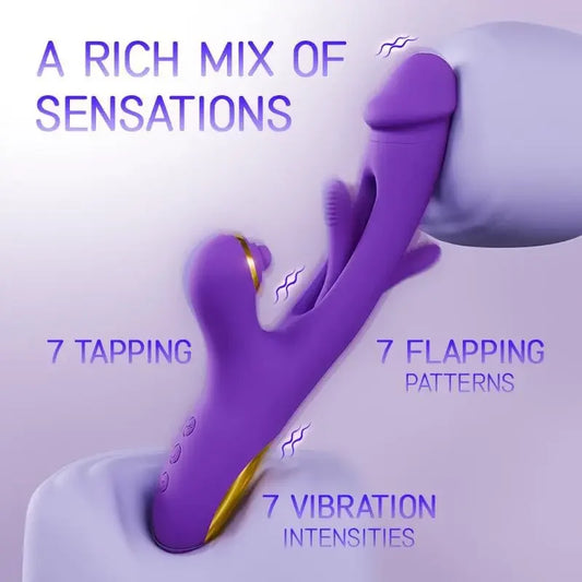3 In 1 Tapping Patting Sucking Vibrator 21Modes Clitoris Clit Sucker