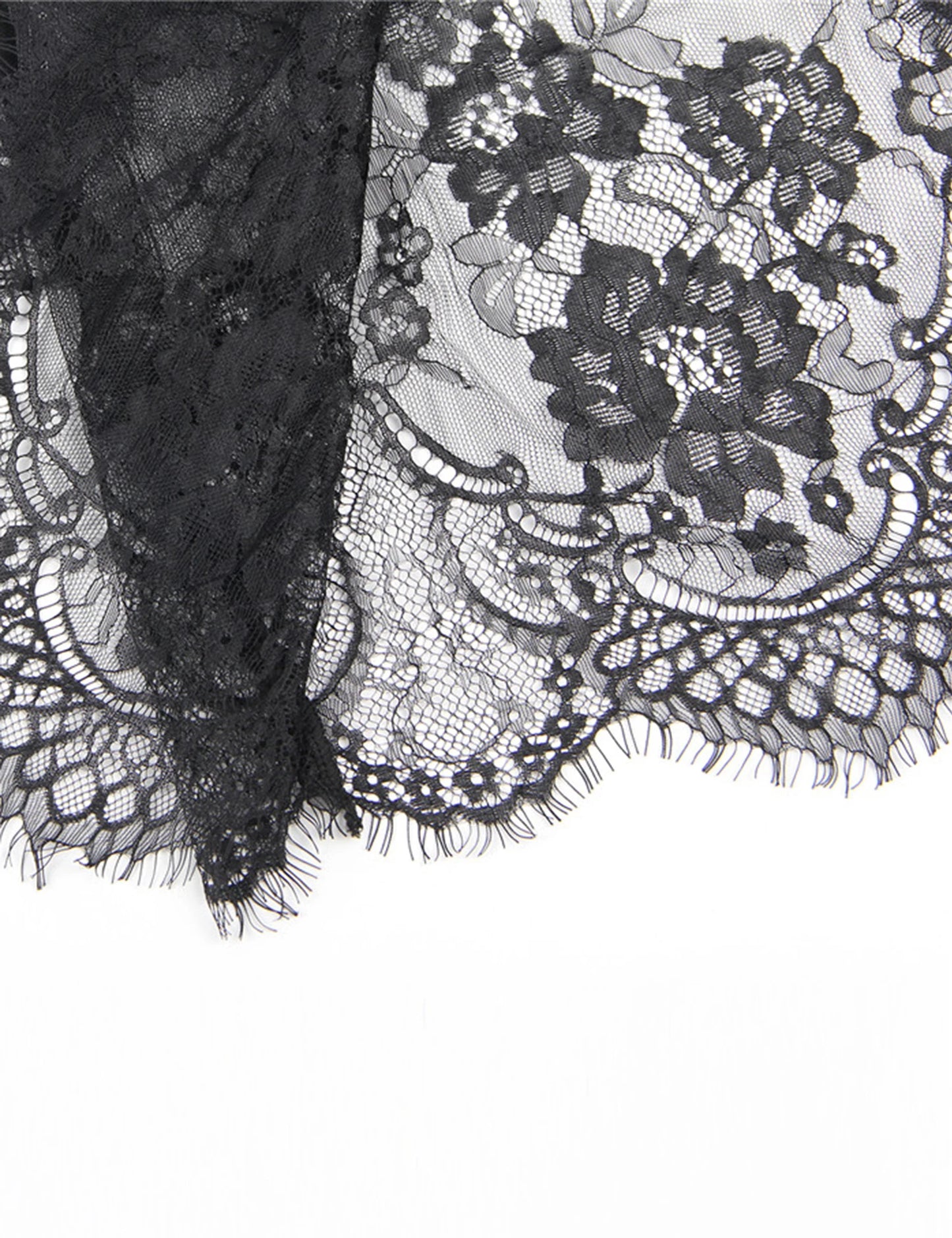 Ohyeahlady Women Eyelash Lace Nightgown Babydoll