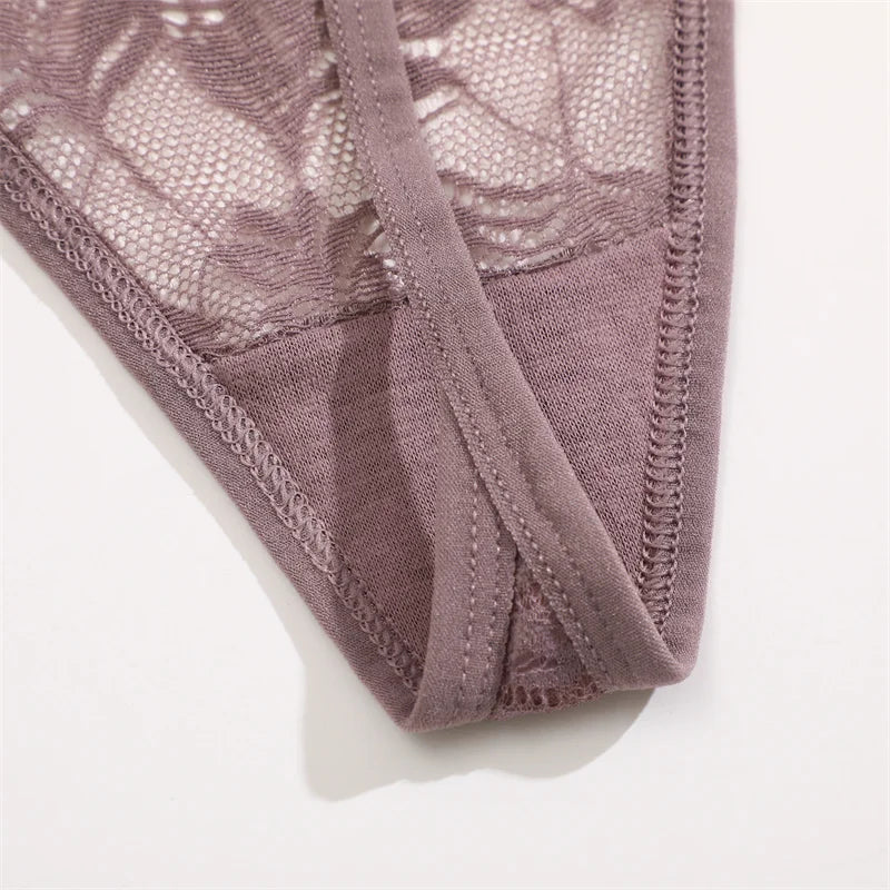 3Pcs/Set Women Sexy Thongs G-String Transparent Panties