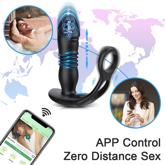 Male Thrusting Prostate Massager Bluetooth APP Remote