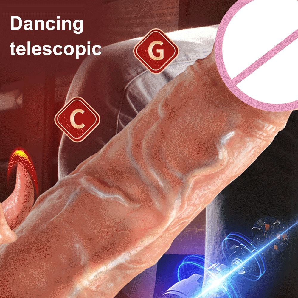 Thrusting Rotation Remote Control Dildo Vibrator Realistic Penis
