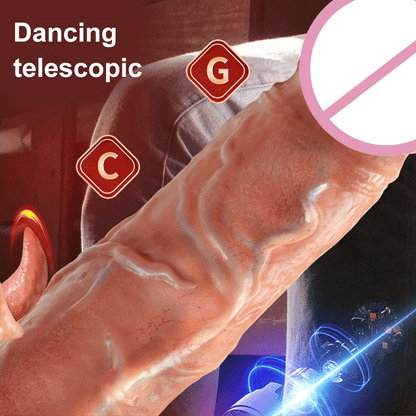 Thrusting Rotation Remote Control Dildo Vibrator Realistic Penis