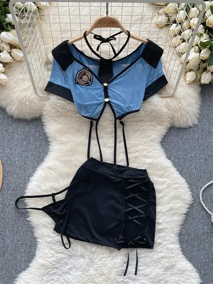 Tornova Sexy Uniform Lingerie Set