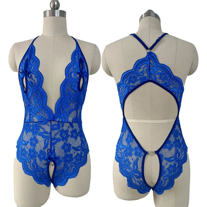 Plus Size Sexy Transparent Lingerie Pajamas Set
