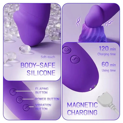 3 In 1 Tapping Patting Sucking Vibrator 21Modes Clitoris Clit Sucker