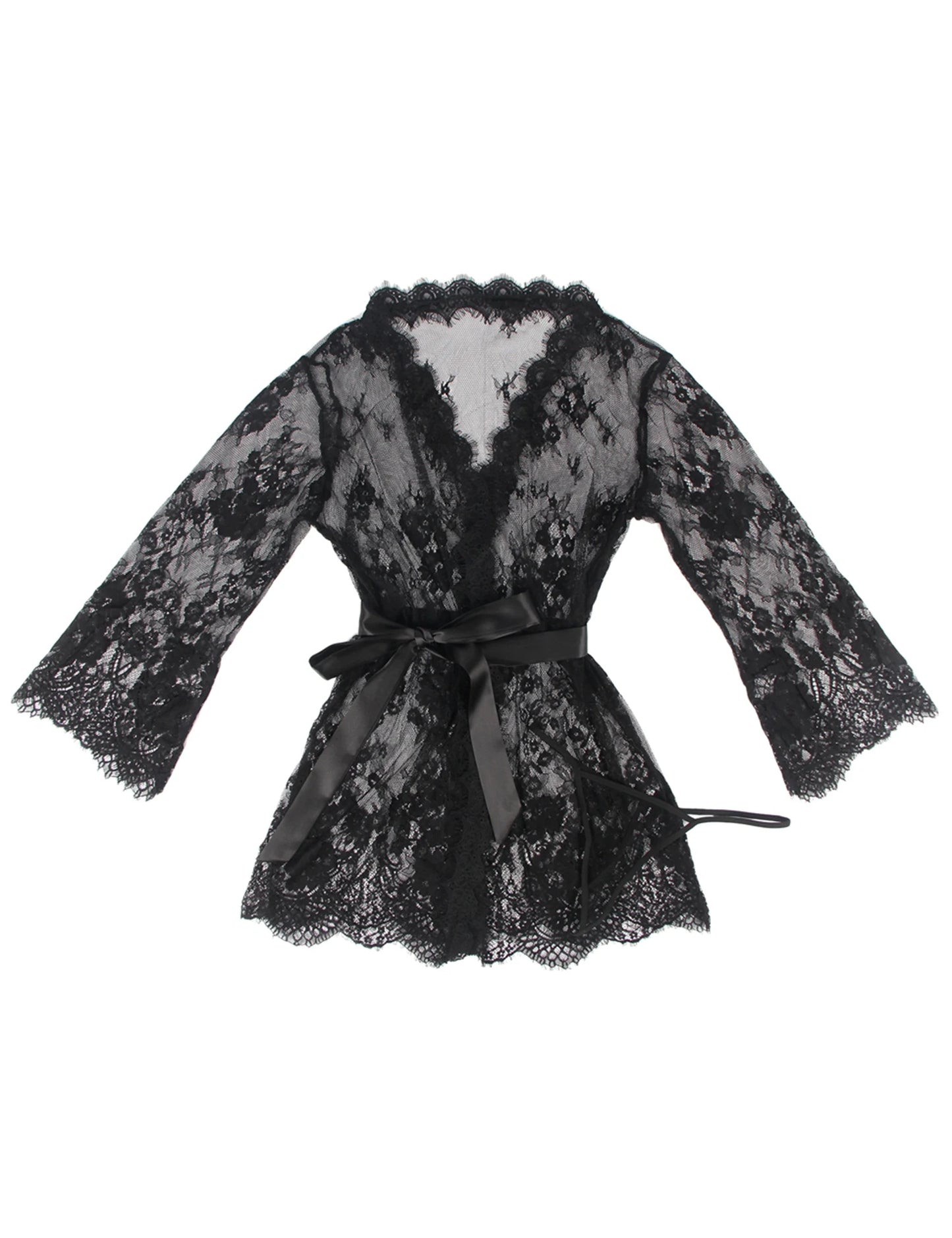 Ohyeahlady Women Eyelash Lace Nightgown Babydoll