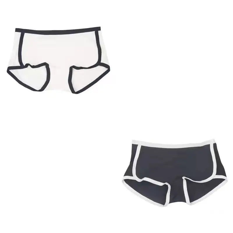 2pcs Set Comfortable Underwear Women Cotton Boyshort Briefs