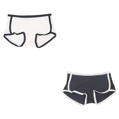 2pcs Set Comfortable Underwear Women Cotton Boyshort Briefs