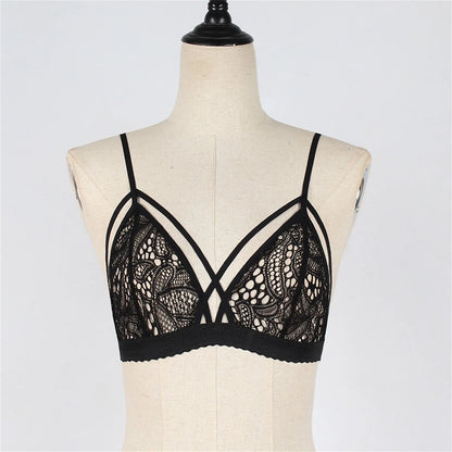 Sexy Underwear Women Lace Bra Push Lace Bustier V Neck