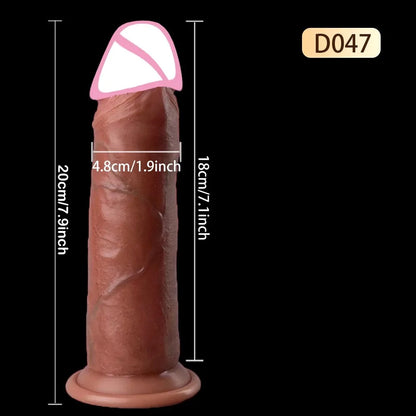 Wearable Realistic Strapon Dildo Skin Testicles Sliding