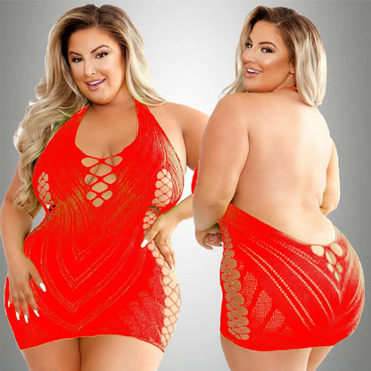pornographic Plus Size Sexy Lingerie One-Piece Bodysuit