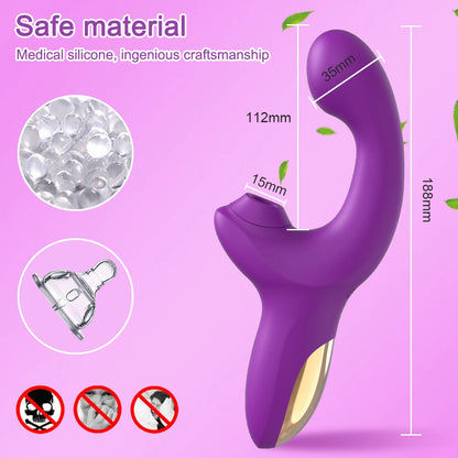 Powerful 20 Speeds Dildo Vibrator Female Clit Sucker Vacuum Clitoris Stimulator
