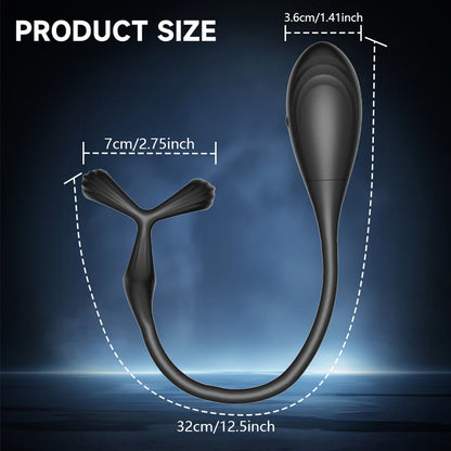 Prostate Massager W/Cock Ring Vibrator
