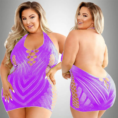 pornographic Plus Size Sexy Lingerie One-Piece Bodysuit