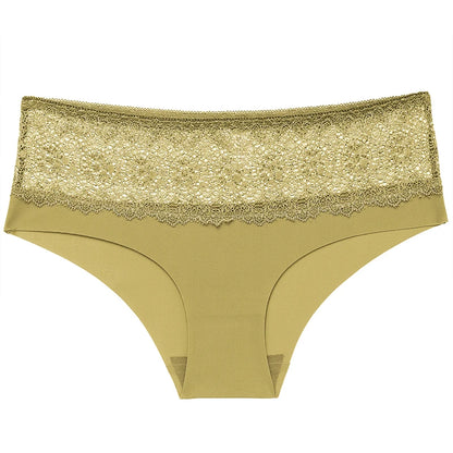 BZEL Lace Women's Panties Sweet Flowers Underwear Silk